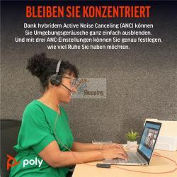 ORIGINALE HP Poly Accessori per computer nero 8X225AA Blackwire 8225 Cuffie stereo Poly Blackwire 8225 con connettore USB-C, certificate per Microsoft Teams + adattatore USB-C/A 8X225AA Blackwire 8225 EAN 197498429267