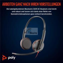 ORIGINALE HP Poly Accessori per computer nero 8X229A6 Blackwire 3225 USB-C Cuffie Poly Blackwire 3225 stereo USB-C + spinotto da 3,5 mm + adattatore USB-C/A (sfuse) 8X229A6 Blackwire 3225 USB-C EAN 197498433080