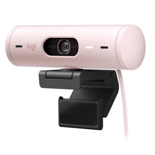 Webcam Logitech BRIO 500 - 960-001421 - Full HD - auto-framing - privacy shutter - riduzione rumore - rosa