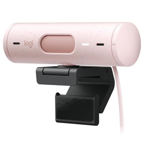 Webcam Logitech BRIO 500 - 960-001421 - Full HD - auto-framing - privacy shutter - riduzione rumore - rosa