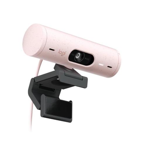 Webcam Logitech BRIO 500 - 960-001421 - Full HD - auto-framing - privacy shutter - riduzione rumore - rosa