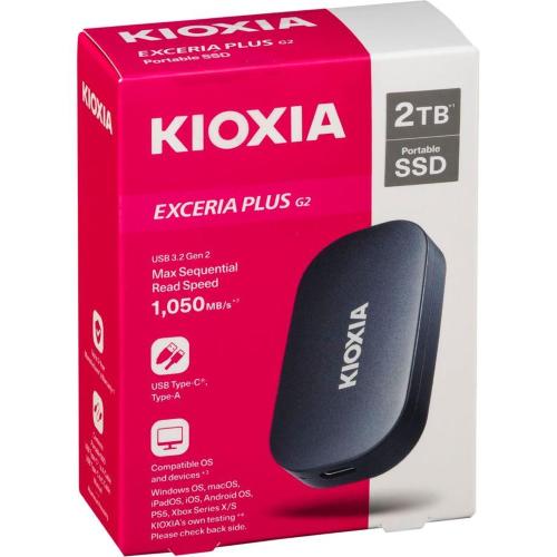 KIOXIA EXCERIA PLUS G2 2000GB PORTAT. SSD USB 3.2 GEN2 TYPE C MOD. LXD20K002TG8 EAN 4582563859630
