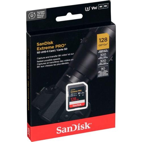 SANDISK EXTREMEPRO SDXCV90 128GB 300MB UHS-II SDSDXDM-128G-GN4IN MOD. SDSDXDM-128G-GN4IN EAN 0619659215934