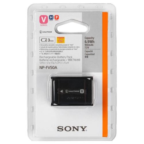 SONY NP-FV50A LI-ION BATTERIA PER V SERIE MOD. NPFV50A.ECN EAN 4548736045163