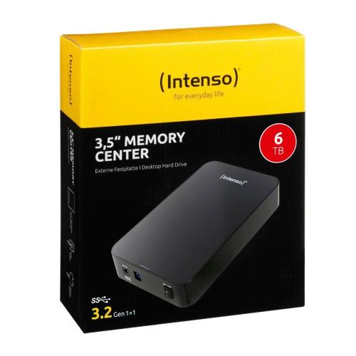 INTENSO MEMORY CENTER 6TB 3,5 USB 3.2 GEN 1X1 NERO MOD. 6031514 EAN 4034303025459