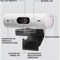 LOGITECH BRIO 500 OFF-WHITE MOD. 960-001428 EAN 5099206104921