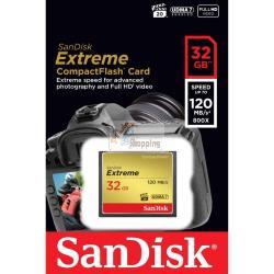 SANDISK EXTREME CF 32GB 120MB/S UDMA7 SDCFXSB-032G-G46 MOD. SDCFXSB-032G-G46 EAN 0619659123680