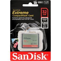 SANDISK EXTREME CF 32GB 120MB/S UDMA7 SDCFXSB-032G-G46 MOD. SDCFXSB-032G-G46 EAN 0619659123680