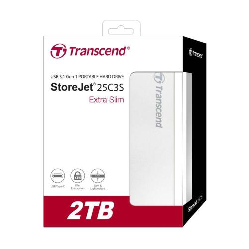 TRANSCEND STOREJET 25C3S 2TB 2,5 USB 3.1 GEN 1 MOD. TS2TSJ25C3S EAN 0760557843085