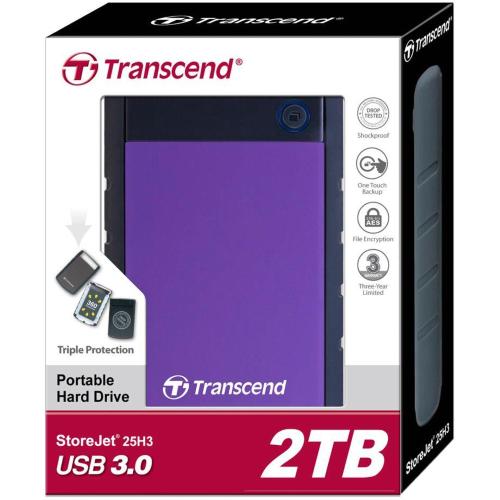TRANSCEND STOREJET H3P 2TB 2,5 USB 3.0 MOD. TS2TSJ25H3P EAN 0760557827009