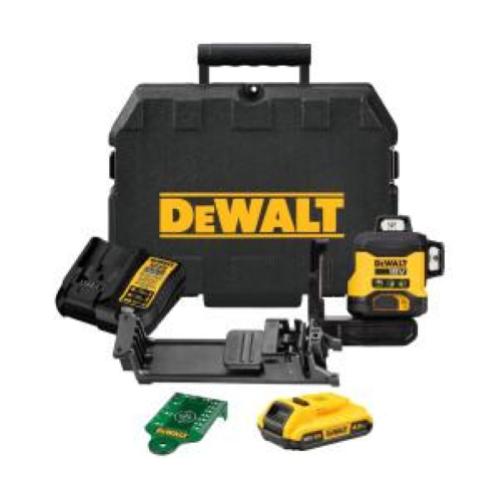 DeWalt DCLE34031D1-QW Laser a linee incrociate verde con 1 batterie da 2Ah 18V Li-Ion con custodia