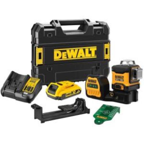 DeWalt DCE089D1G18-QW Laser rotante verde 10 m con 1 batterie da 2Ah 18V Li-Ion con custodia TSTAK