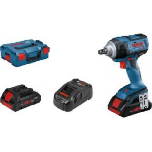 Bosch GDS18V-300 Avvitatore a percussione a batteria con 2 batterie da 4Ah 18V Li-Ion con valigetta L-BOXX 136