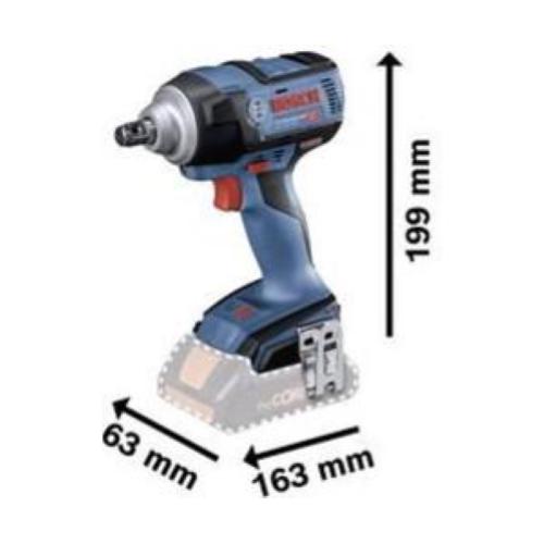 Bosch GDS18V-300 Avvitatore a percussione a batteria con 2 batterie da 4Ah 18V Li-Ion con valigetta L-BOXX 136
