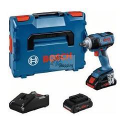 Bosch GDS18V-300 Avvitatore a percussione a batteria con 2 batterie da 4Ah 18V Li-Ion con valigetta L-BOXX 136