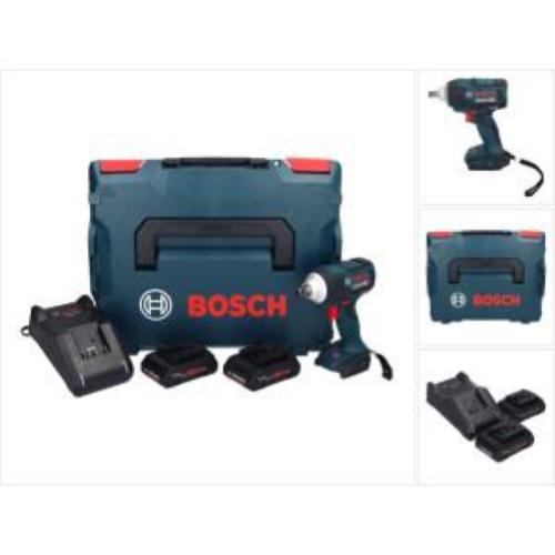 Bosch GDS18V-300 Avvitatore a percussione a batteria con 2 batterie da 4Ah 18V Li-Ion con valigetta L-BOXX 136