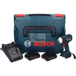 Bosch GDS18V-300 Avvitatore a percussione a batteria con 2 batterie da 4Ah 18V Li-Ion con valigetta L-BOXX 136