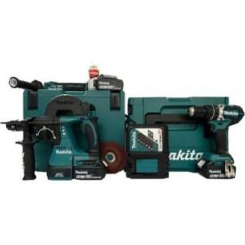 Kit combinato cordless Makita DLX3119TJ con 3 batterie da 5Ah 18V Li-Ion con 2 Makpac