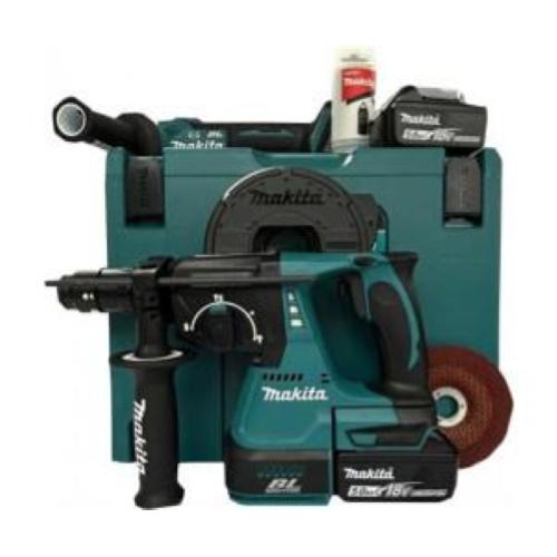 Kit combinato cordless Makita DLX3119TJ con 3 batterie da 5Ah 18V Li-Ion con 2 Makpac