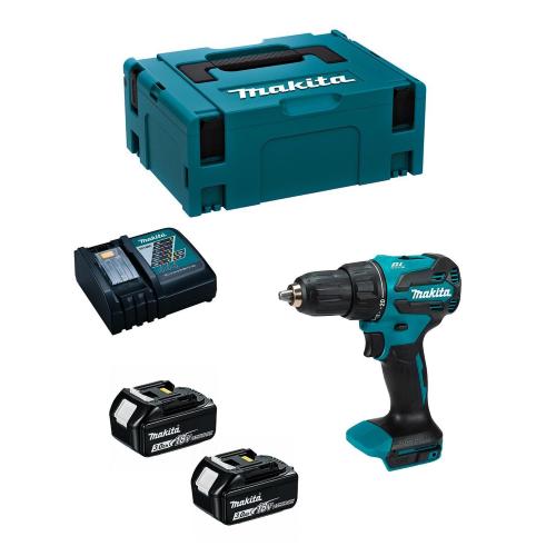 Trapano a Percussione MAKITA DHP490RFJ (2 x 3,0 Ah + DC18RC + MAKPAC 2)