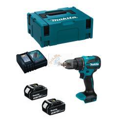 Trapano a Percussione MAKITA DHP490RFJ (2 x 3,0 Ah + DC18RC + MAKPAC 2)