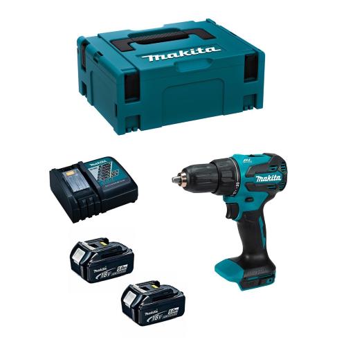 Trapano a Percussione MAKITA DHP490RTJ (2 x 5,0 Ah + DC18RC + MAKPAC 2)