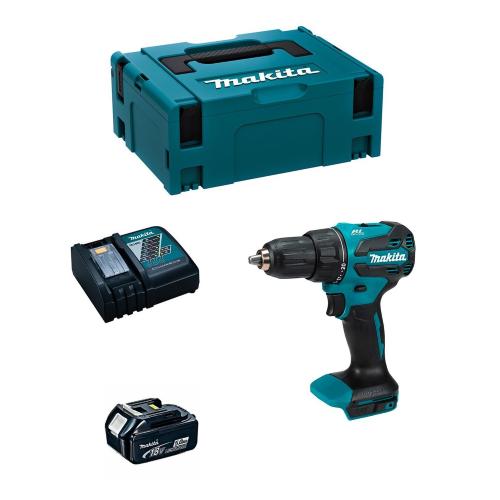 Trapano a Percussione MAKITA DHP490RTJ1 (1 x 5,0 Ah + DC18RC + MAKPAC 2)