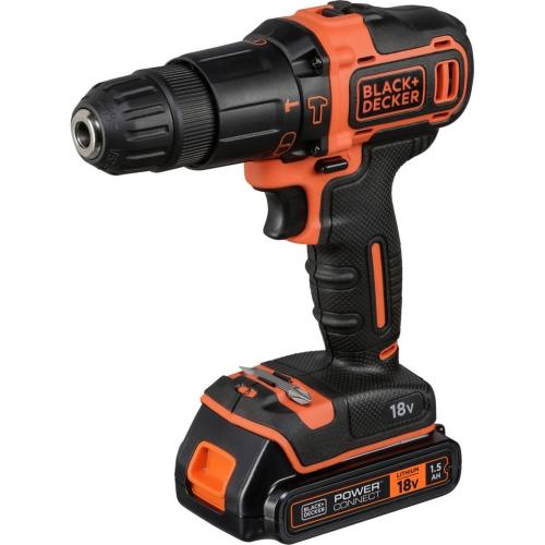 Black+Decker BDCHD18K Trapano Avvitatore a Percussione 18V con valigetta