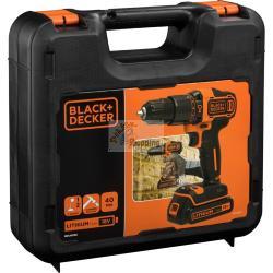 Black+Decker BDCHD18K Trapano Avvitatore a Percussione 18V con valigetta