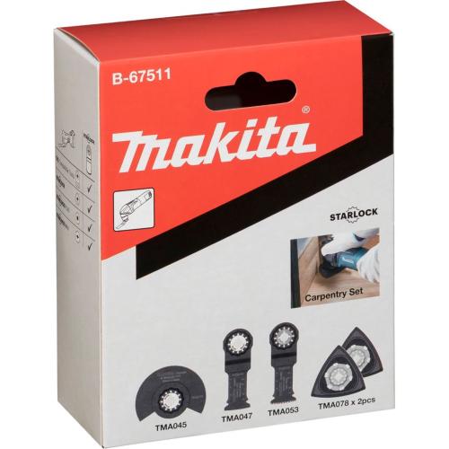 Makita B-67511 Set Starlock per Carpenteria 5 Pezzi