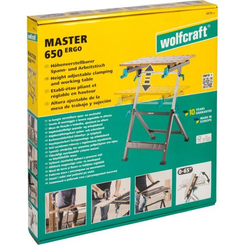 Wolfcraft Master 650 Ergo Banco da Lavoro e Serraggio