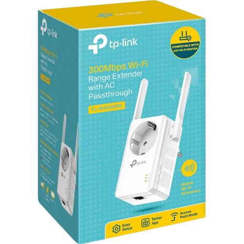 TP-Link TL-WA860RE Range Extender Wi-Fi N300 con Presa Passante