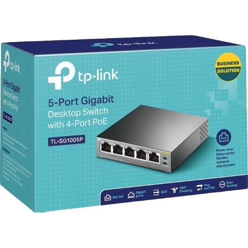 TP-Link TL-SG1005P Switch Gigabit 5 Porte con 4 PoE+