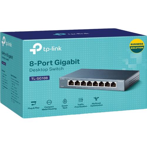 TP-Link TL-SG108 Switch Gigabit Desktop 8 Porte