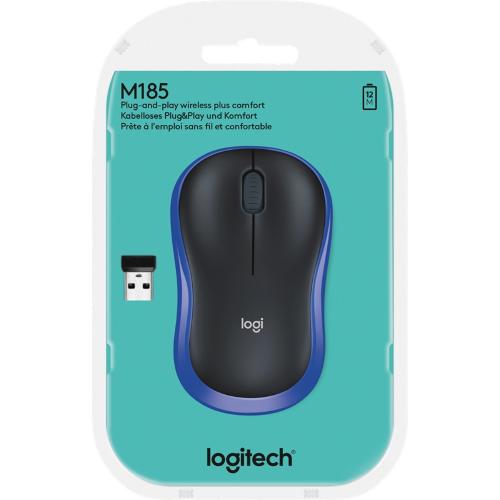 Logitech M185 Mouse Wireless Blu