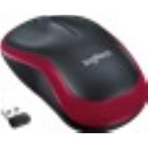 Logitech M185 Mouse Wireless Rosso