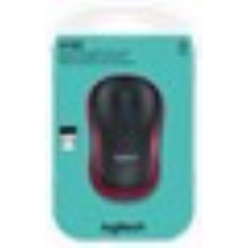 Logitech M185 Mouse Wireless Rosso