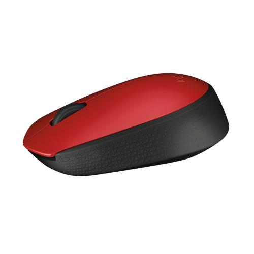 Logitech M171 Mouse Wireless Rosso Nero