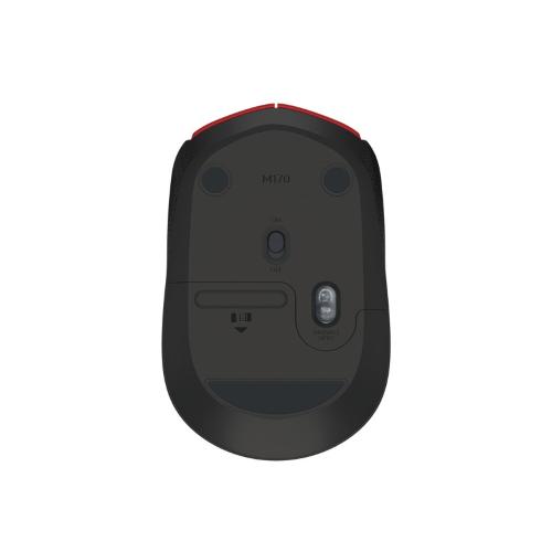 Logitech M171 Mouse Wireless Rosso Nero