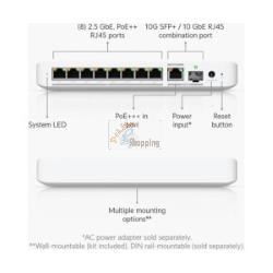 Ubiquiti UniFi Flex 2.5G PoE USW-Flex-2.5G-8-PoE Switch 10 Porte