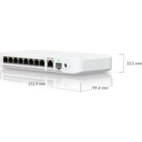 Ubiquiti UniFi Flex 2.5G PoE USW-Flex-2.5G-8-PoE Switch 10 Porte