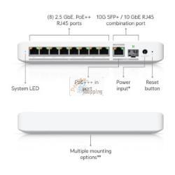 Ubiquiti UniFi Flex 2.5G PoE USW-Flex-2.5G-8-PoE Switch 10 Porte