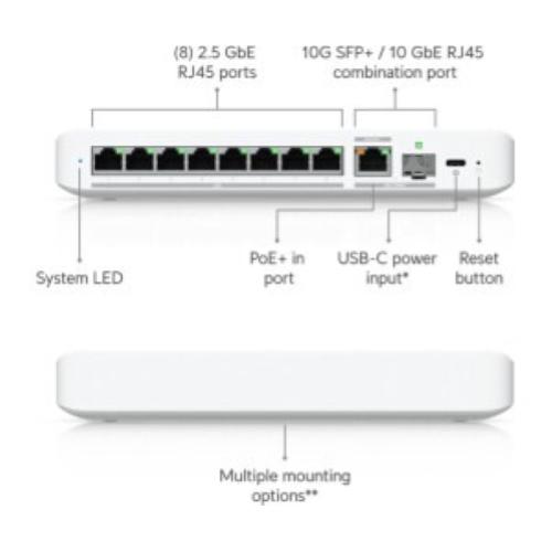 Ubiquiti UniFi Switch USW-FLEX-2.5G-8 Switch 8 Porte