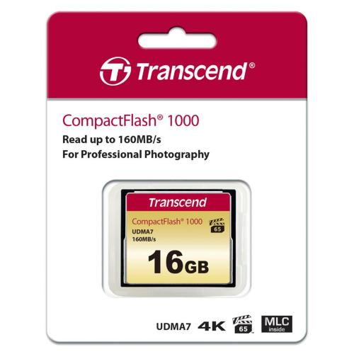 TRANSCEND COMPACT FLASH 16GB 1000X MOD. TS16GCF1000 EAN 0760557823537