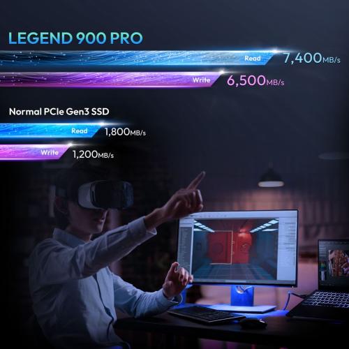 ADATA SSD LEGEND 900 PRO 1TB M.2 PCIE GEN.4X4 R/W 7400/6000 MOD. SLEG-900P-1TCS EAN 4711658150691