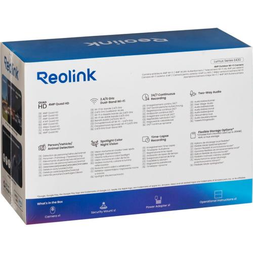REOLINK LUMUS SERIES E430 4MP WIFI TELECAMERA ERSTENI MOD. WCLMC2KP01 EAN 6975253983773