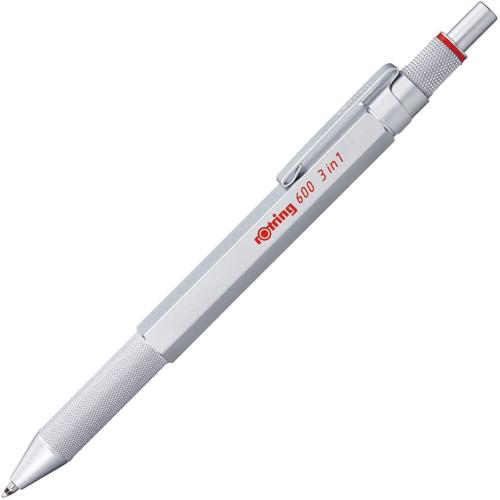 ROTRING 600 MULTIPEN 3IN1 ARG. MATITA PUNTA F. PENNA SF. BL./R. MOD. 2164109 EAN 4895151559035