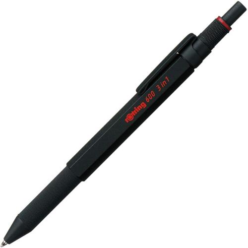 ROTRING 600 MULTIPEN 3IN1 NERO MATITA PUNTA F. PENNA SF. BL./R. MOD. 2164108 EAN 4895151559028