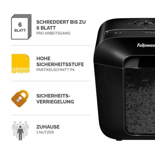 FELLOWES POWERSHRED LX 25 NERO MOD. 4170501 EAN 0043859769018