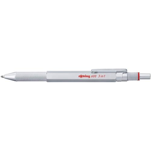 ROTRING 600 MULTIPEN 3IN1 ARG. MATITA PUNTA F. PENNA SF. BL./R. MOD. 2164109 EAN 4895151559035